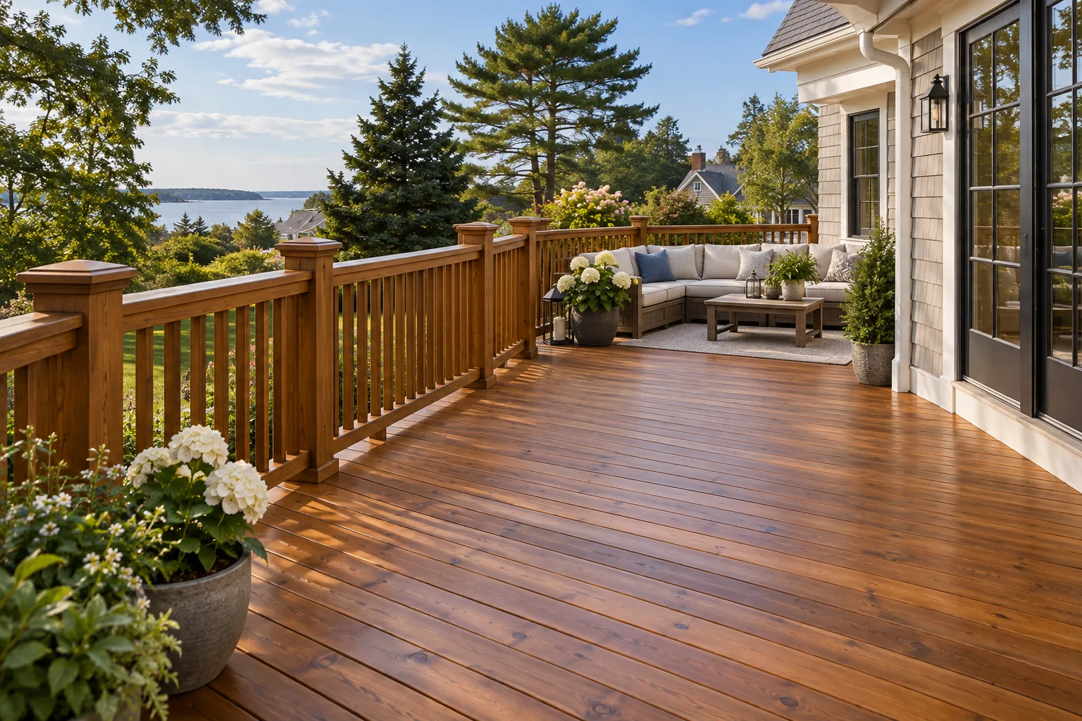 Illustrative image of deck staining