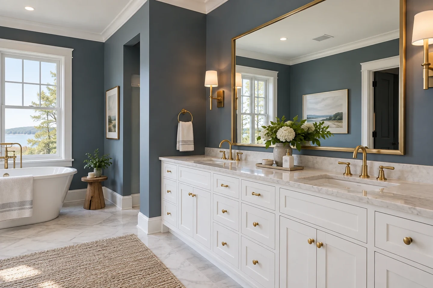 Illustrative design inspiration for bathroom painting